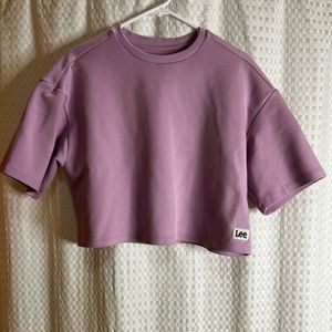 LEE cropped short sleeve sweatshirt Size-S